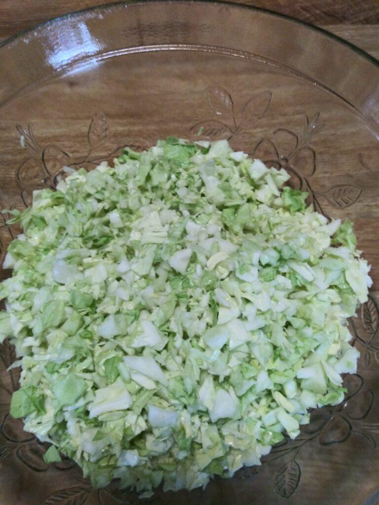 Diced cabbage