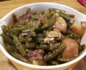 Green beans, bacon and potatoes