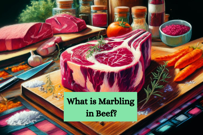 Illustration of marbling in beef