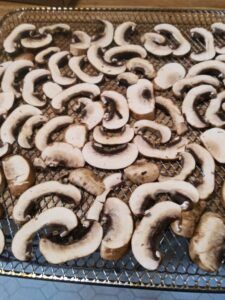 Dehydrated mushrooms