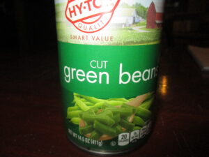 Tinned green beans