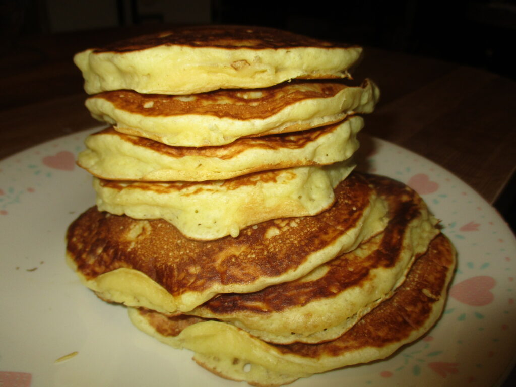 Stack of fluffy pancakes