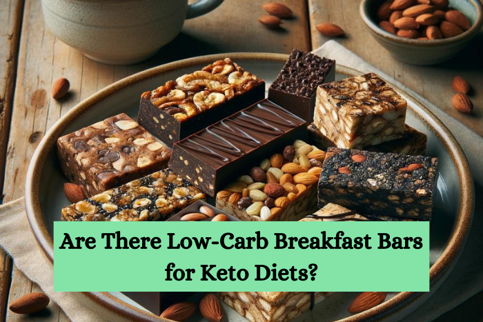 A photograph of various low-carb breakfast bars